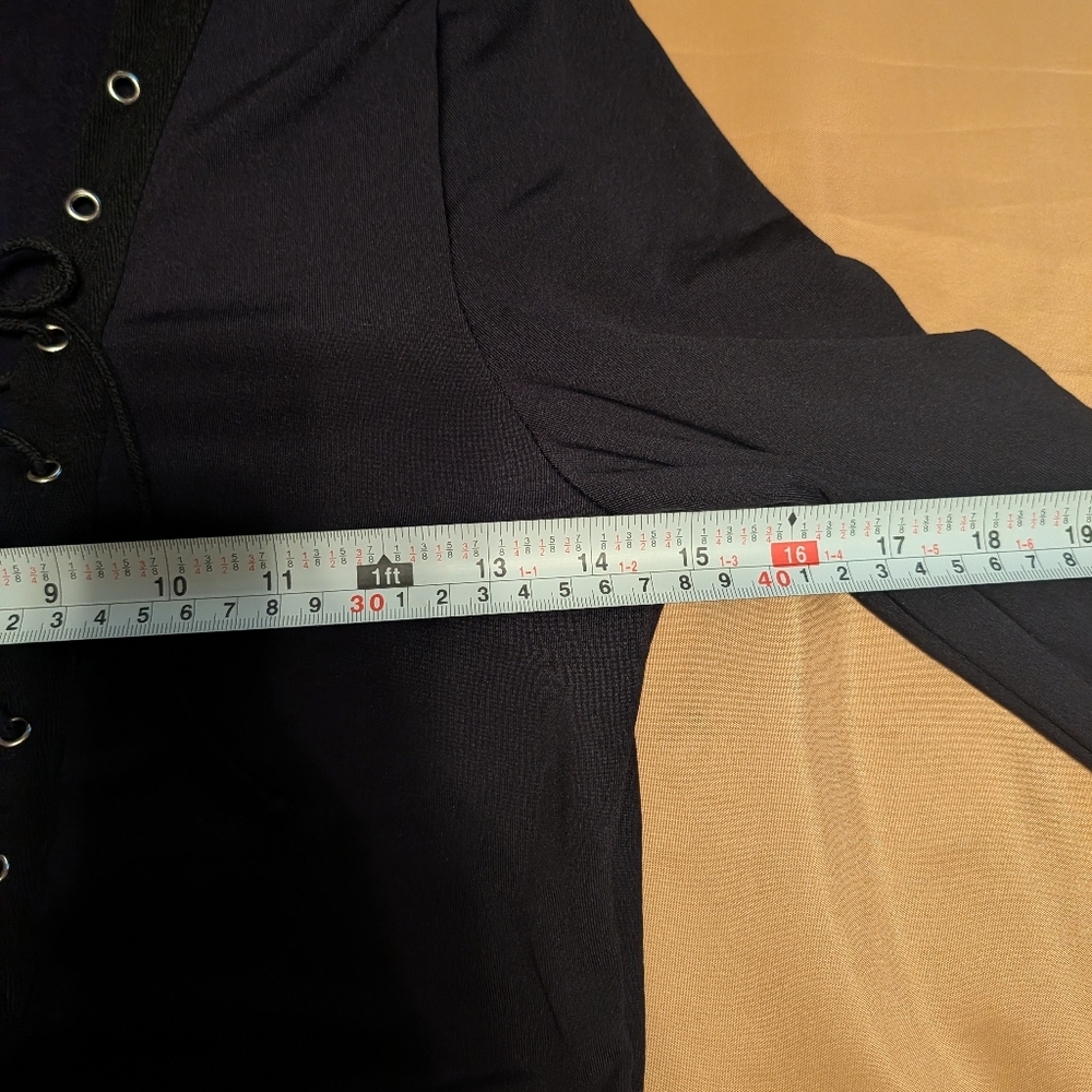 Black Lace-Up Micro short Romper - Picture 9 of 12